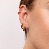 Sun Kiss Creoler 18K Guldbelagt 10mm