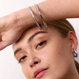 Bangle Sæt Sølvfarvet