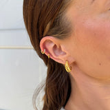 Classic Krystal Creoler 18K Guldbelagt Helix 8mm