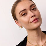 Sun Kiss Creoler 18K Guldbelagt 16mm