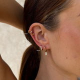Classic Krystal Creoler 18K Guldbelagt Helix 6mm