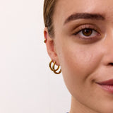 Sun Kiss Creoler 18K Guldbelagt 16mm