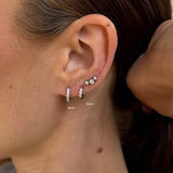 Classic Krystal Creoler Sølvfarvet Helix 6mm
