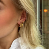 Scoria Rock Studs 18K Guldbelagt