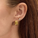 Trinity Krystal Stud Øreringe 18K Guldbelagt
