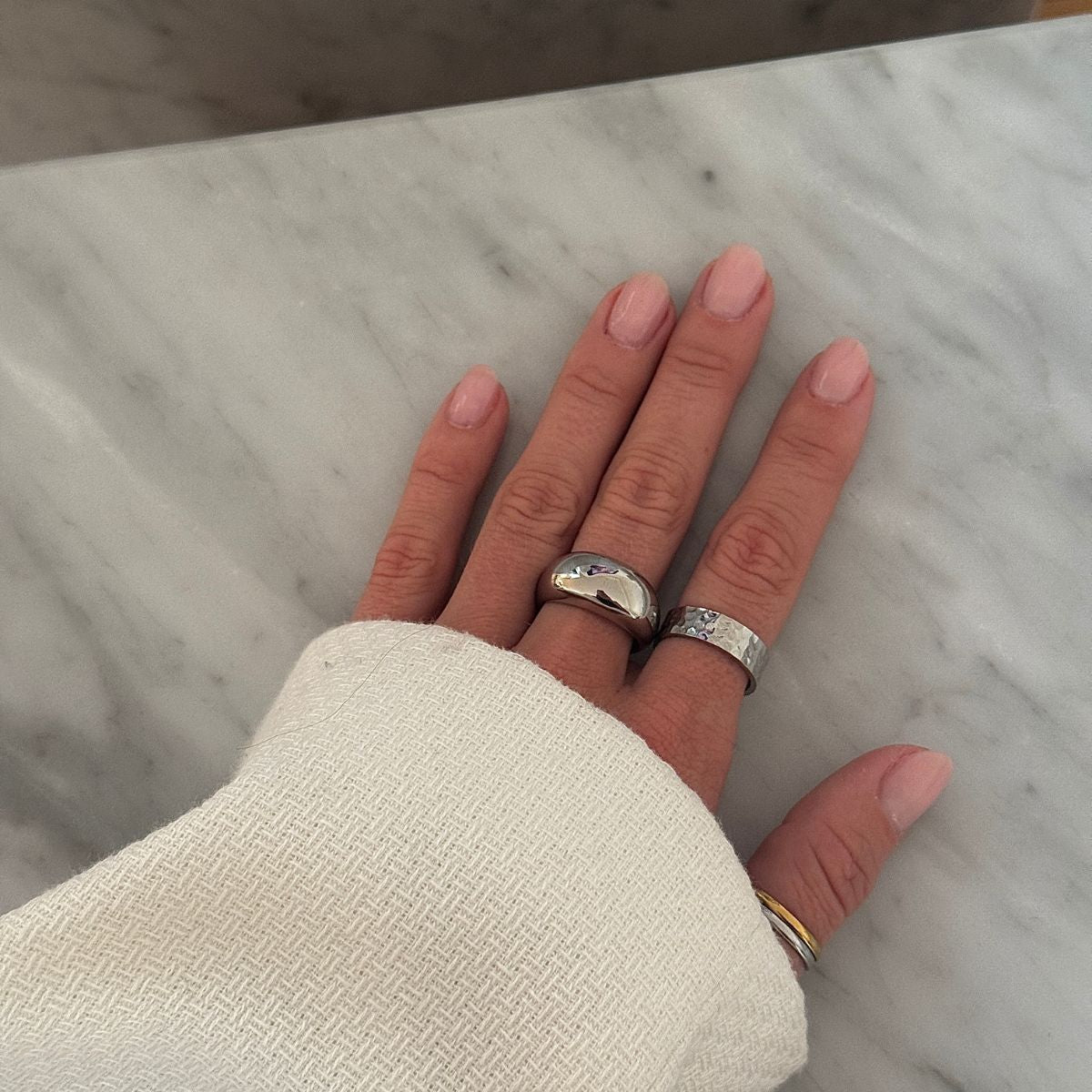 Dome Ring Sølvfarvet