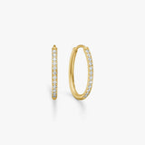 Ovale Classic Krystal Creoler 18K Guldbelagt Lille