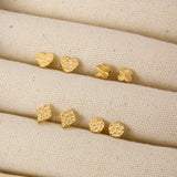 Sun Kiss Clover Stud Øreringe 18K Guldbelagt