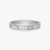 Hamret Band Ring Sølvfarvet 2mm