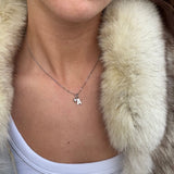 Heart Krystal Vedhæng Sølvfarvet