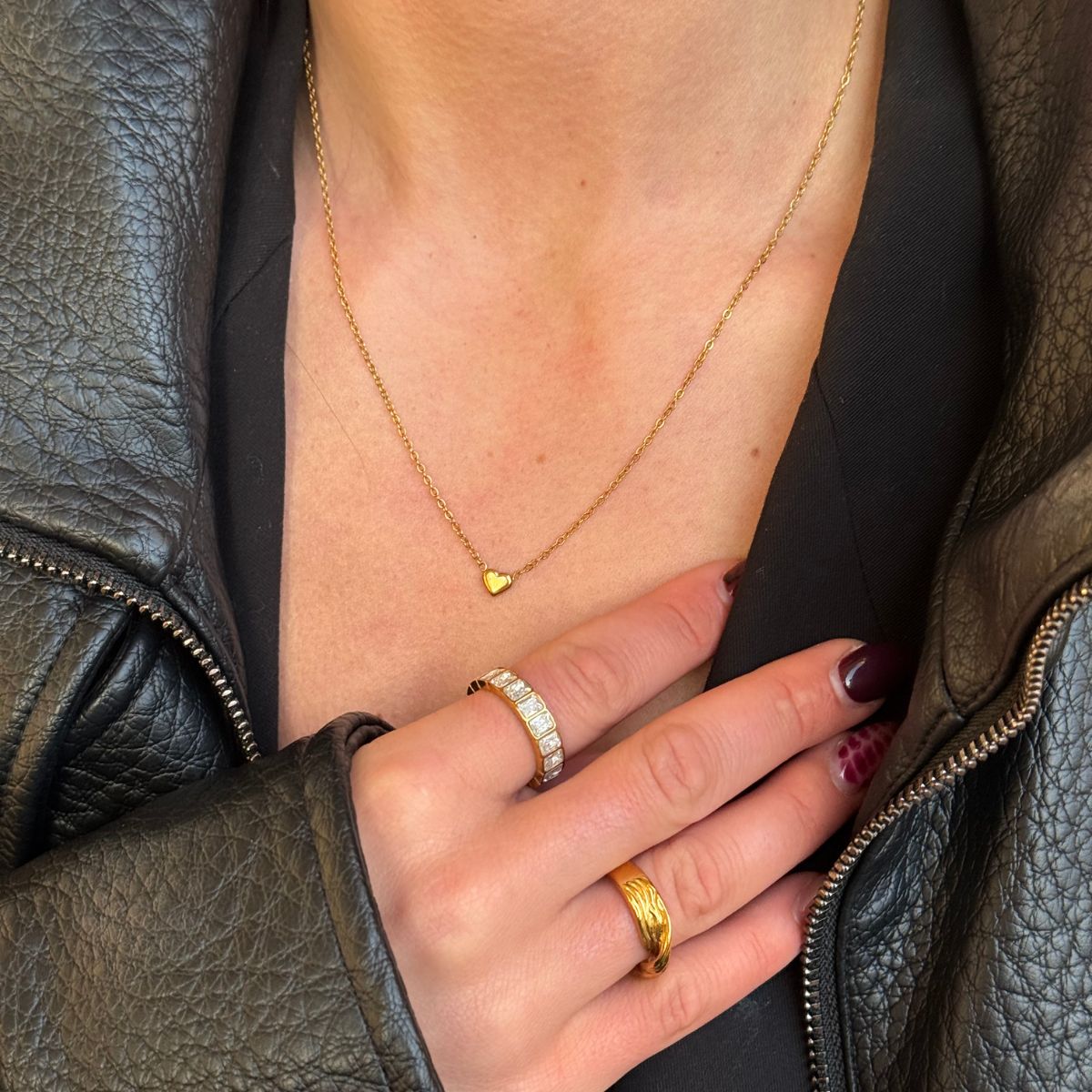Mini Heart Halskæde 18K Guldbelagt