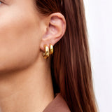 Classic Dome Hoops 18K Guldbelagt 20mm