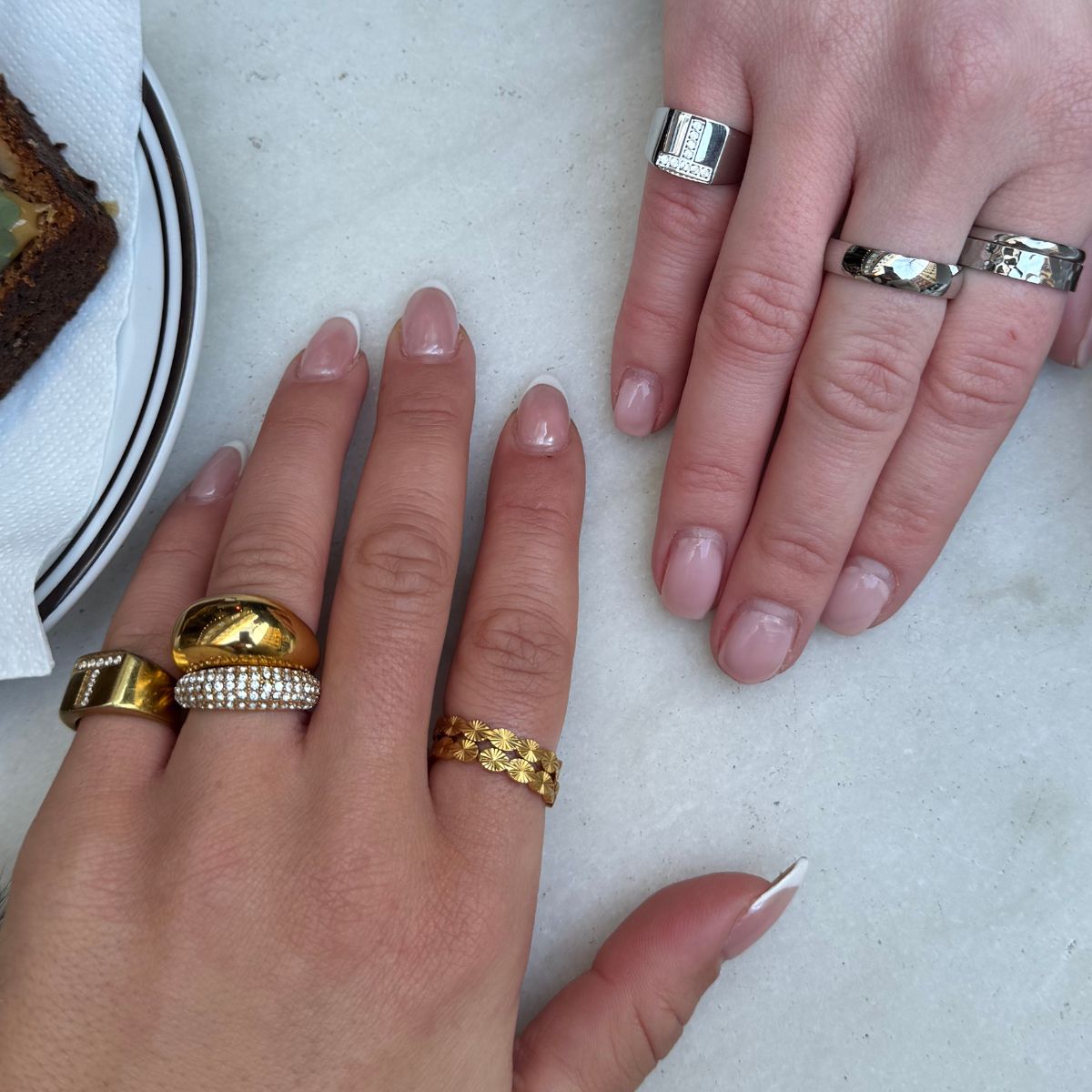Classic Dome Pavé Krystal Ring 18K Guldbelagt
