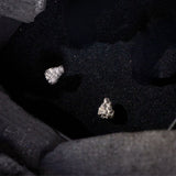 Scoria Rock Studs Sølvfarvet