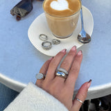 Dome Ring Sølvfarvet