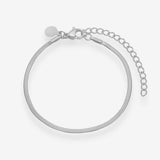 Flad Slange Armbånd Sølvfarvet 2mm