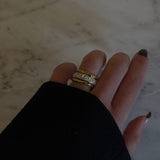 Eternity Krystal Ring 18K Guldbelagt