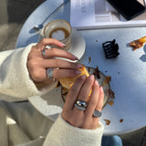 Twist Dome Krystal Ring Sølvfarvet
