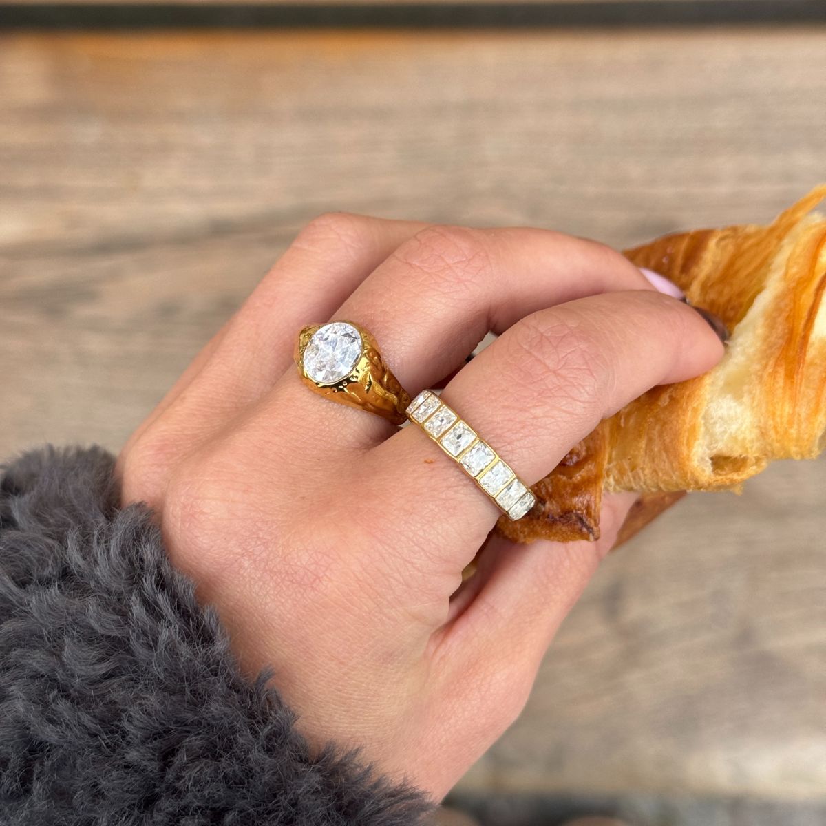 Eternity Krystal Ring 18K Guldbelagt