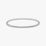 Oval Dome Bangle Lille Sølvfarvet