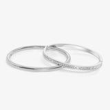 Bangle Sæt Sølvfarvet