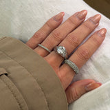 Oval Organic Krystal Ring Sølvfarvet