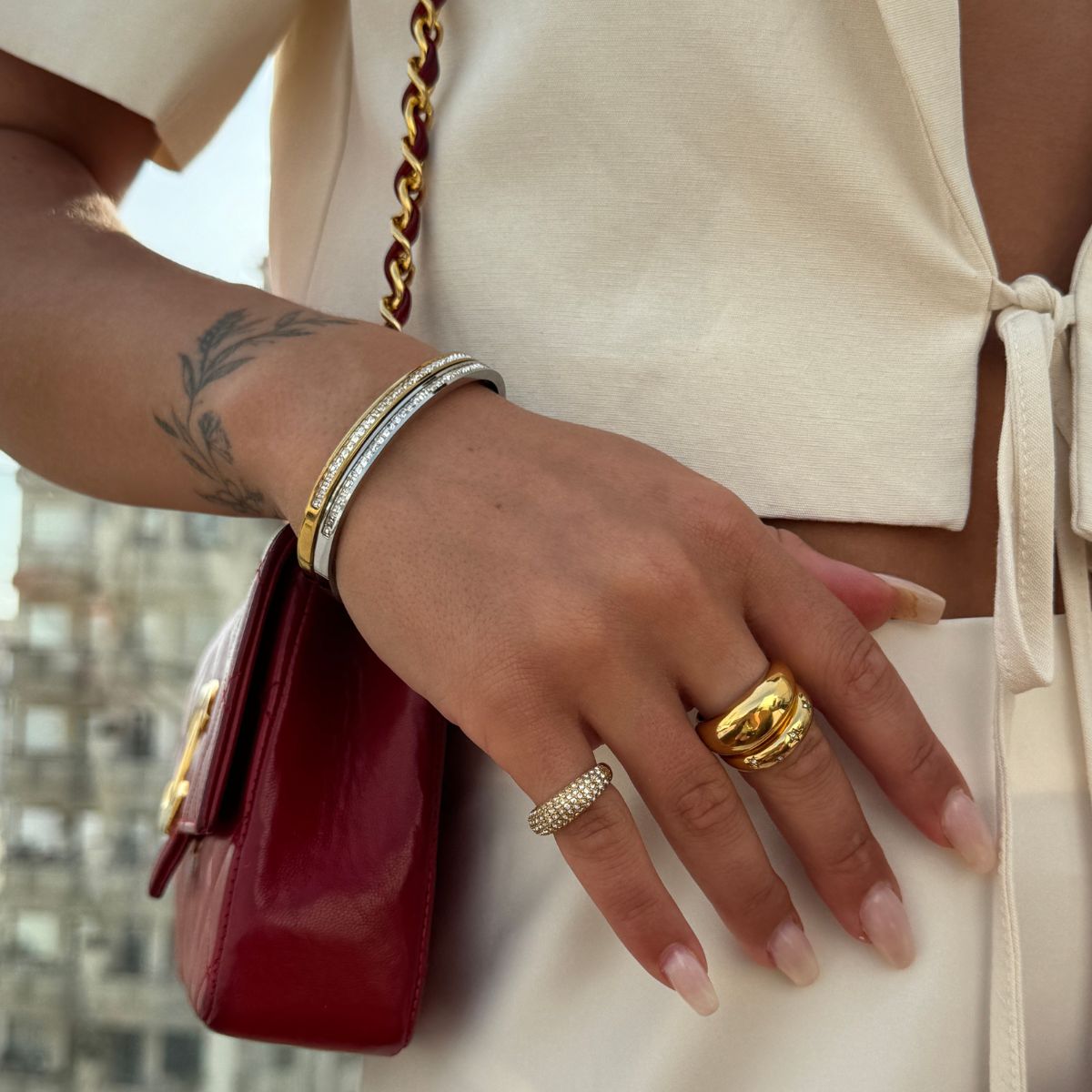 Bangle Sæt 18K Guldbelagt