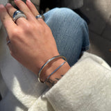 Flad Slange Armbånd Sølvfarvet 2mm