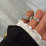 Hamret Band Ring Sølvfarvet 4mm
