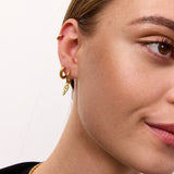 Scoria Creoler 18K Guldbelagt 10mm