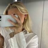 Scoria Rock Studs 18K Guldbelagt