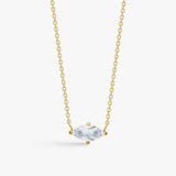 Floating Marquise Krystal Halskæde 18K Guldbelagt