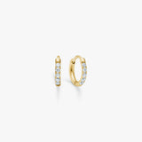 Classic Krystal Creoler 18K Guldbelagt Helix 8mm