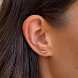 Glow Krystal Stud Øreringe 18K Guldbelagt