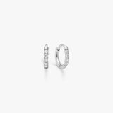 Classic Krystal Creoler Sølvfarvet Helix 8mm