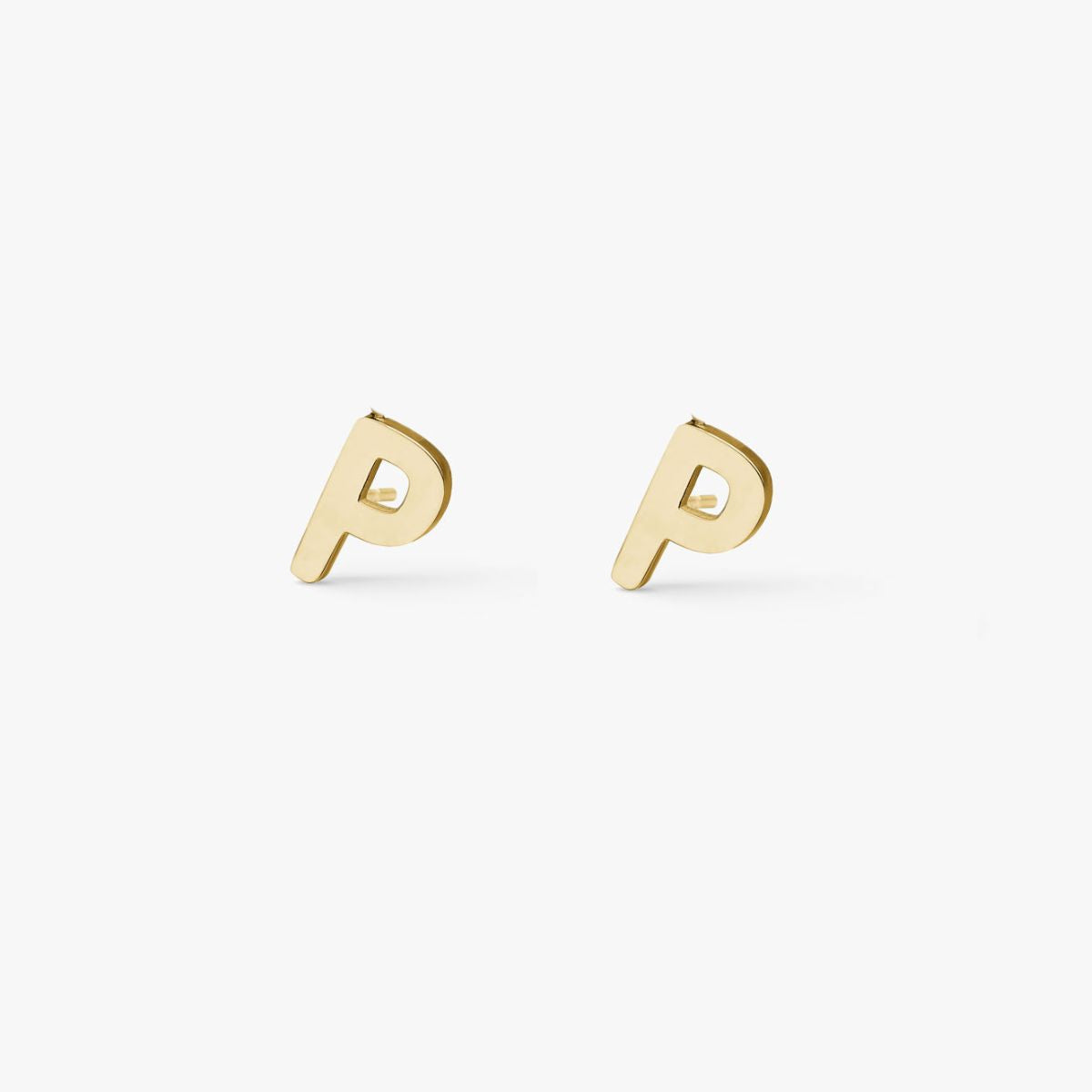 Classic Bogstav Stud Øreringe 18K Guldbelagt