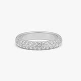 Krystal Band Ring Sølvfarvet 4mm