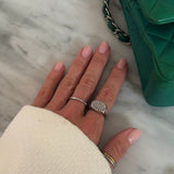 Hamret Band Ring Sølvfarvet 2mm