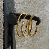 Hamret Bangle 18K Guldbelagt 5mm