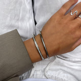 Bangle Sæt Sølvfarvet