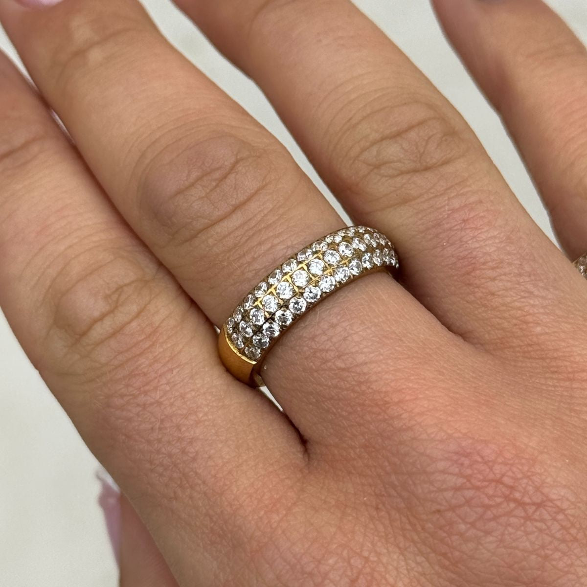 Krystal Band Ring 18K Guldbelagt 6mm