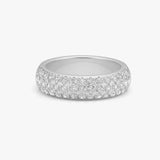 Krystal Band Ring Sølvfarvet 6mm