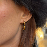 Heart Classic Creoler 18K Guldbelagt Stor