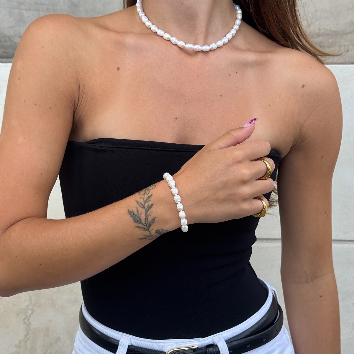 7mm classic perle armbaand