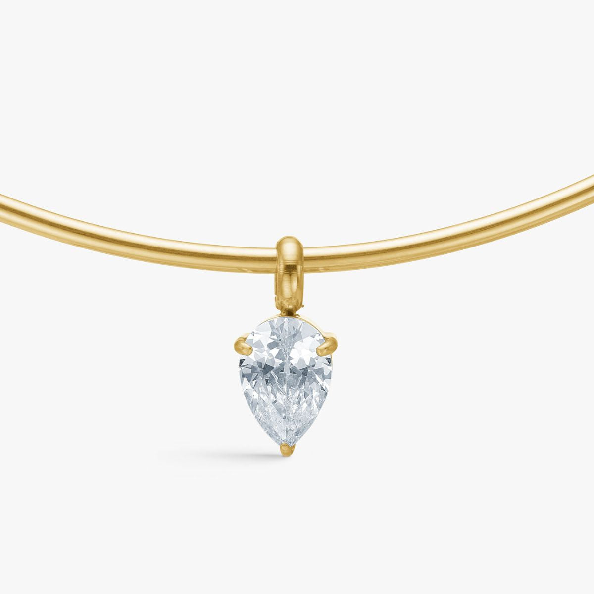 Teardrop Krystal Choker 18K Guldbelagt