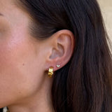 Heart Krystal Stud Øreringe 18K Guldbelagt