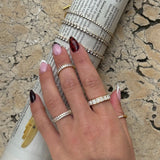 Krystal Band Ring 18K Guldbelagt 4mm