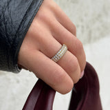 Krystal Band Ring 18K Guldbelagt 6mm