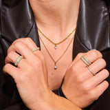Krystal Band Ring 18K Guldbelagt 2mm