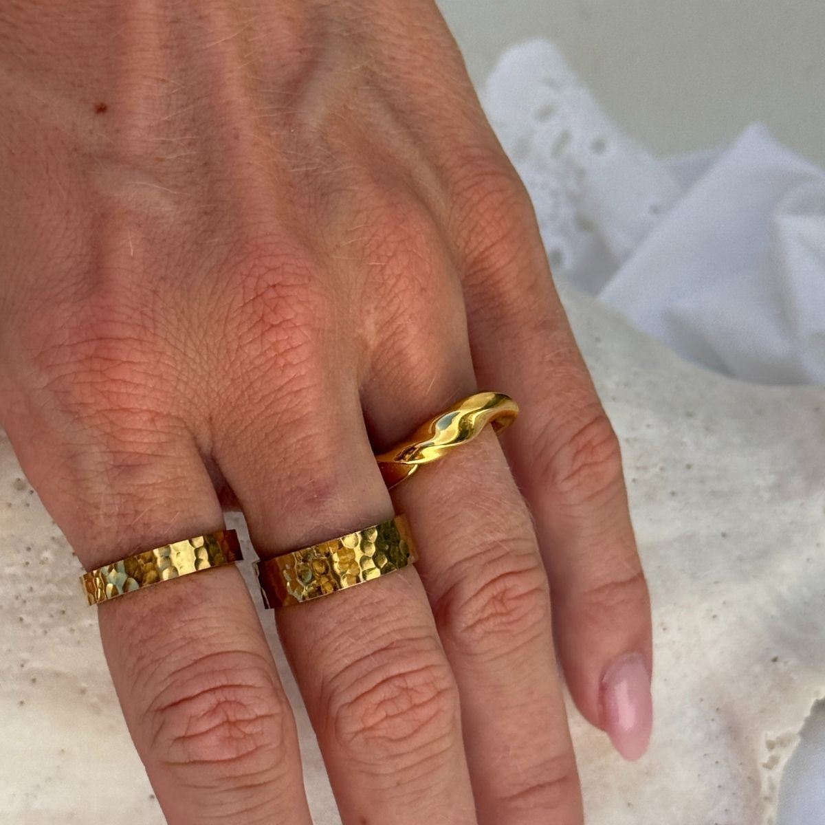 Wind Classic Loop Ring 18K Guldbelagt